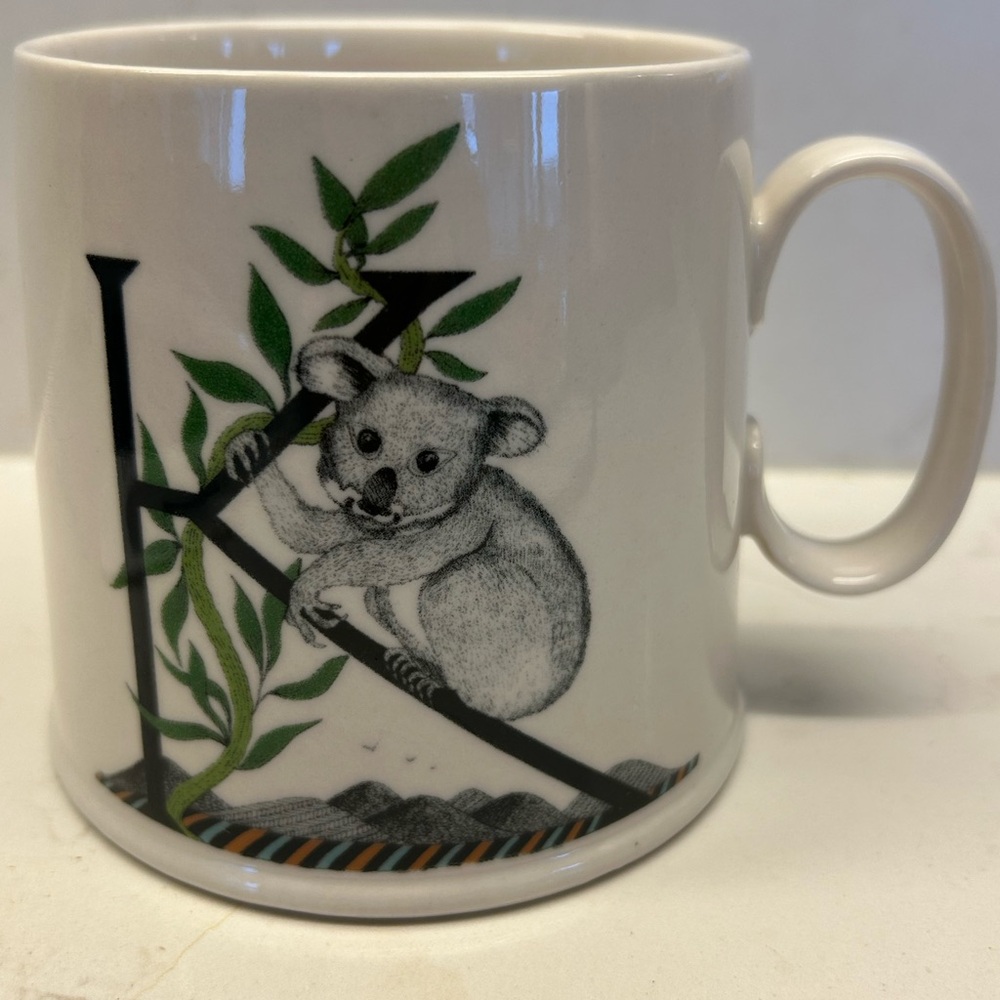 Anthropologie "K is for Koala" Balducci Ceramic Mug w/ Handle